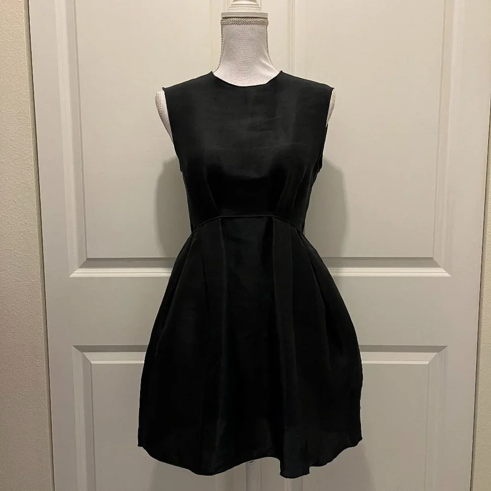 Ter et Bantine Black Dress with Pockets in 100% Silk - Picture 1 of 16